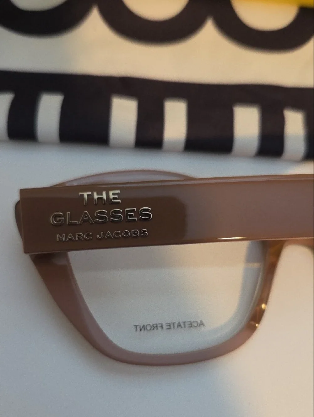 Marc Jacobs Light Brown Cat Eye Prescription Glasses w/ Demo Lenses